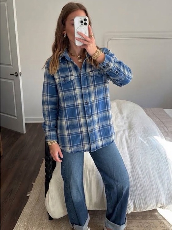 Patagonia Tops - Patagonia Blue Plaid Shirt